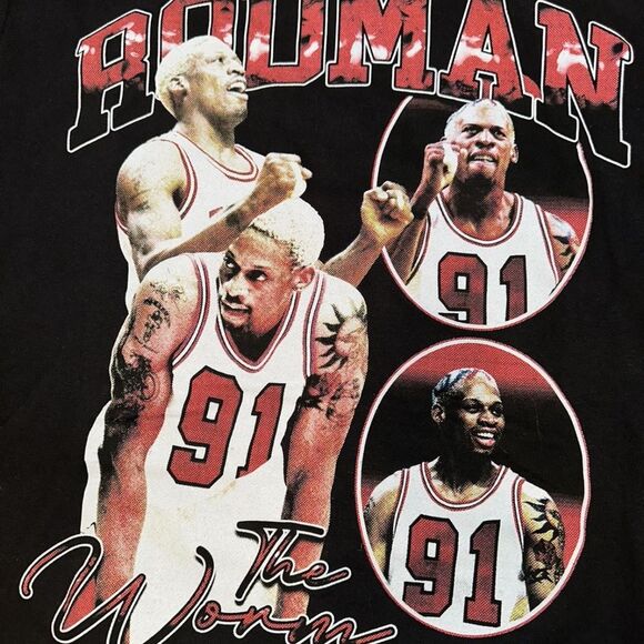 Nba Rodman Men's Black Hoodie - Picture 3 of 5